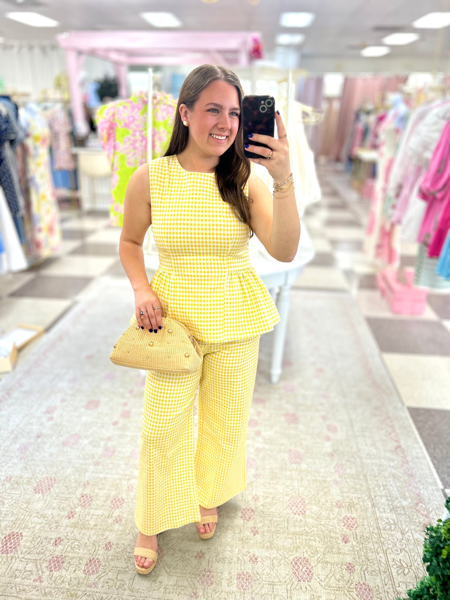 Gingham Pant (Yellow)