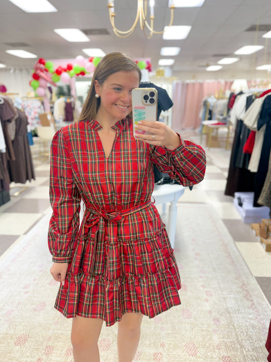 Clara Christmas Plaid Dress