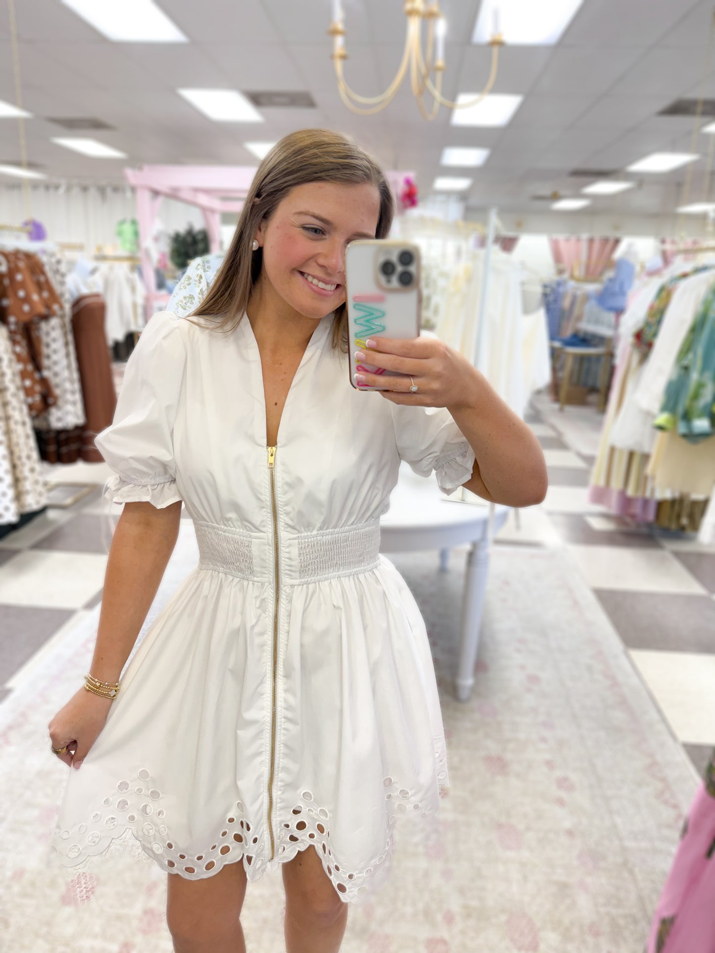 Campbell Mini Dress (White)