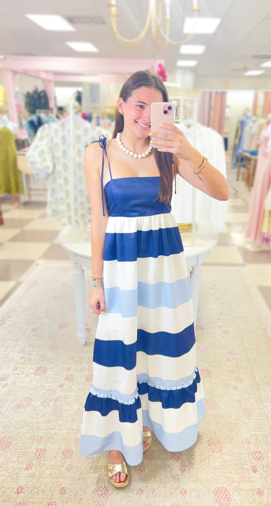 Coastal Stripe Midi Dress