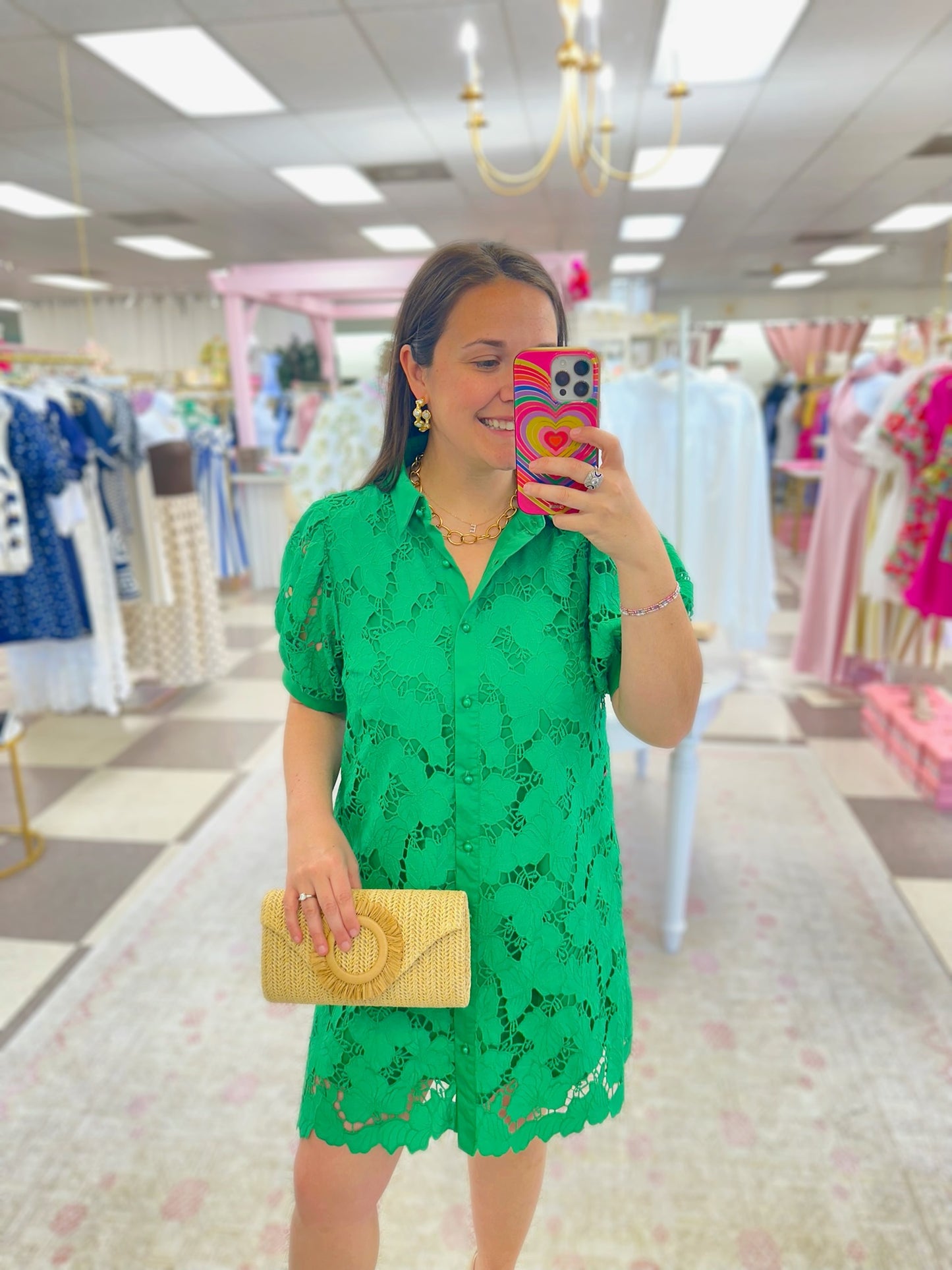 Greta Green Lace Dress