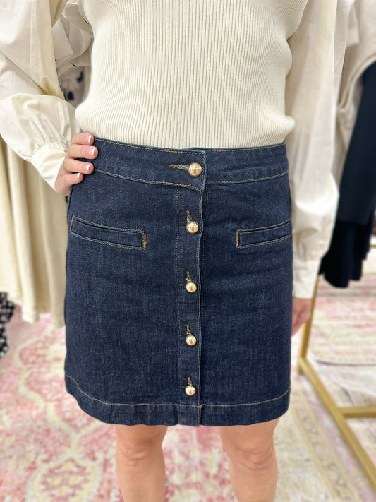 HABITUAL BUTTON DENIM SKIRT