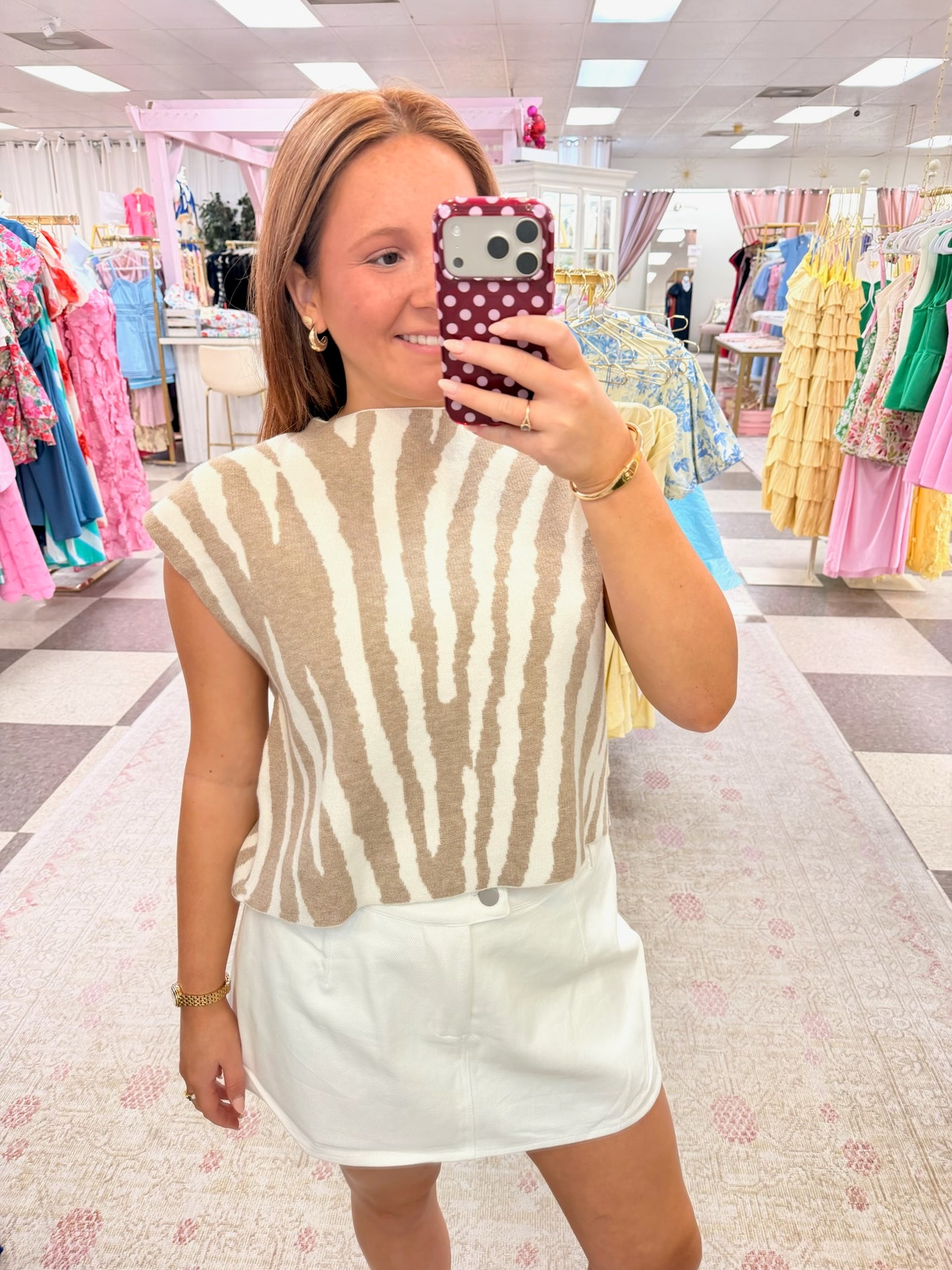 Savannah Stripes Sweater (Ivory/Tan)