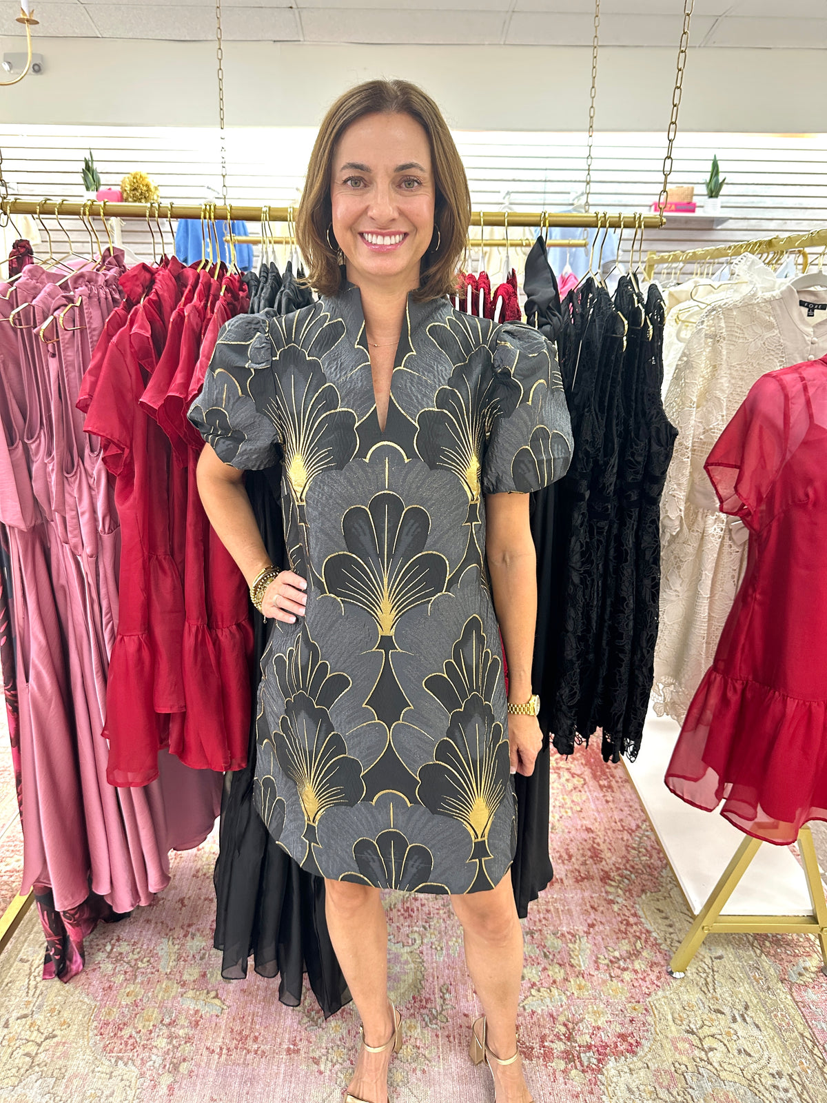 Gilded Hour Mini Dress