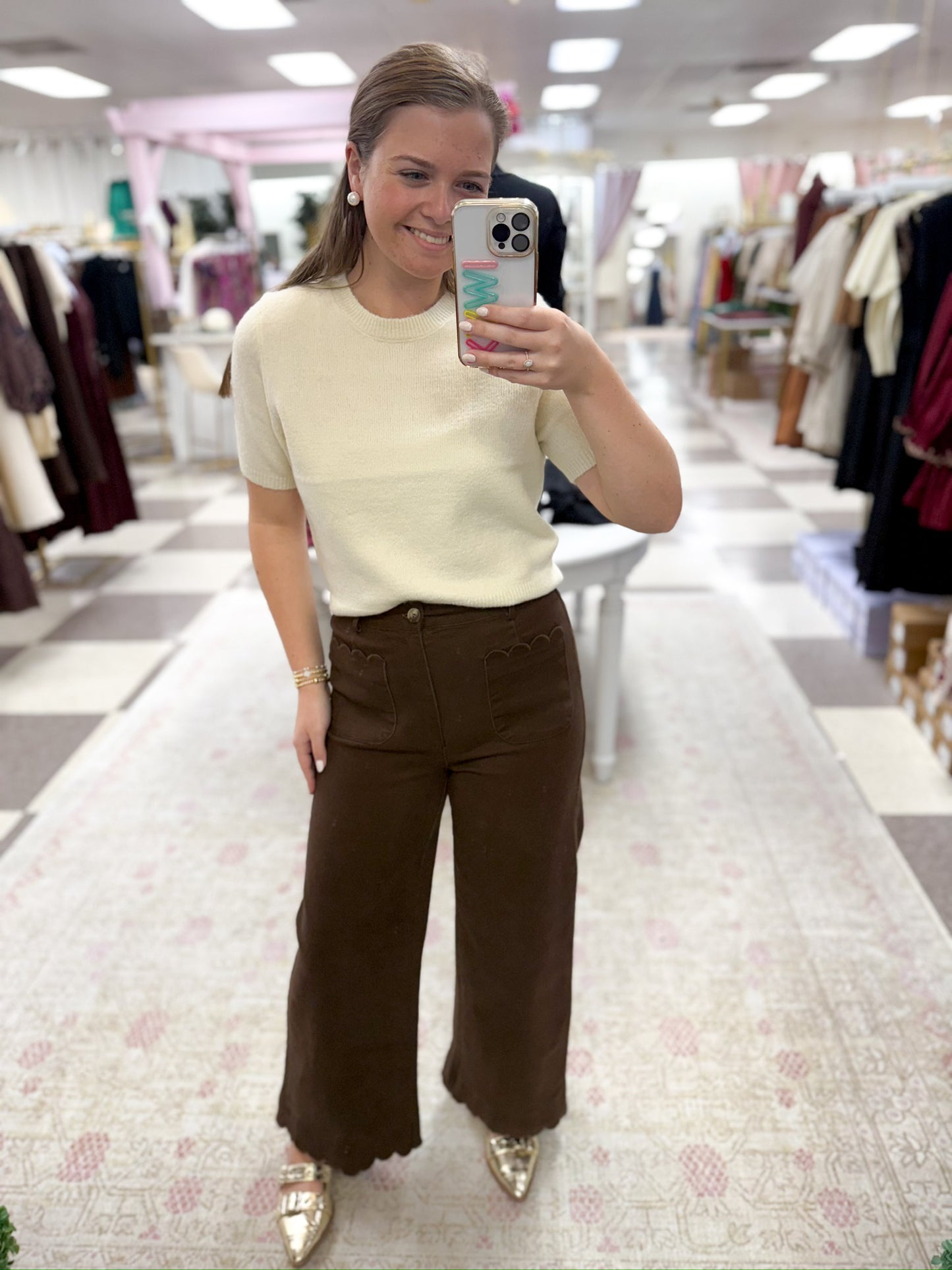 Cream Cropped Sweater