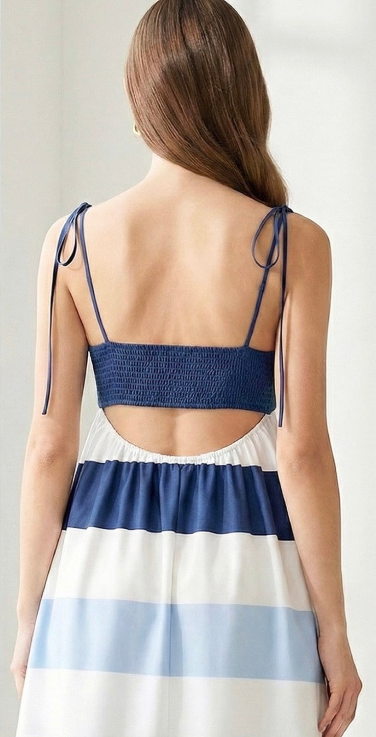 Coastal Stripe Midi Dress