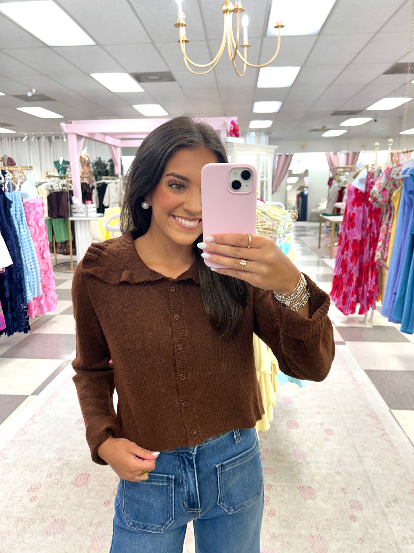 First Impression Cardigan (Chocolate Brown)