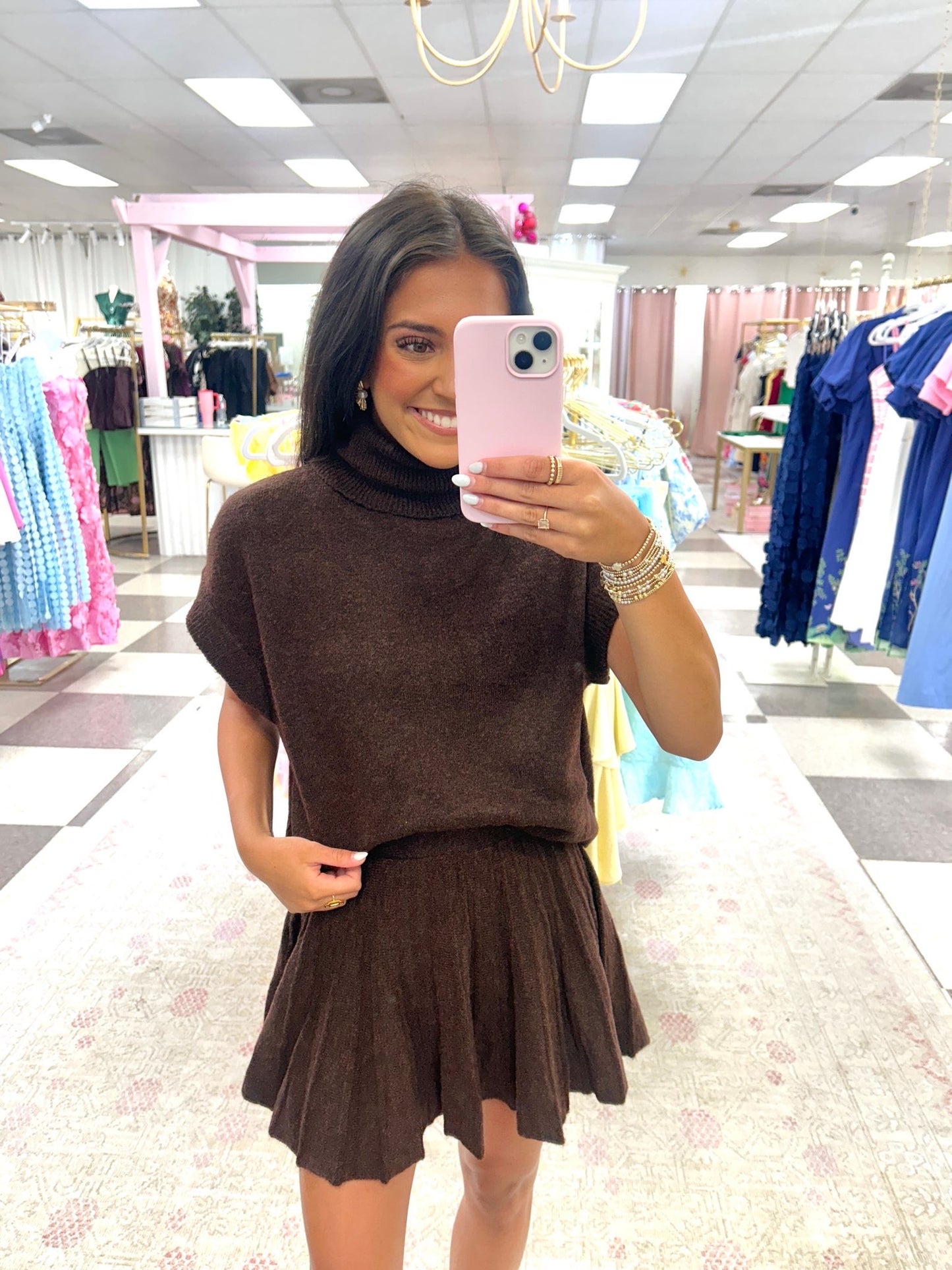 Chelsea Sweater Set (Dark Brown)