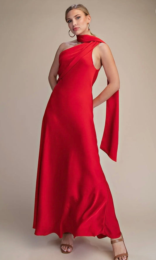 Lala Silk Maxi Dress " RED"