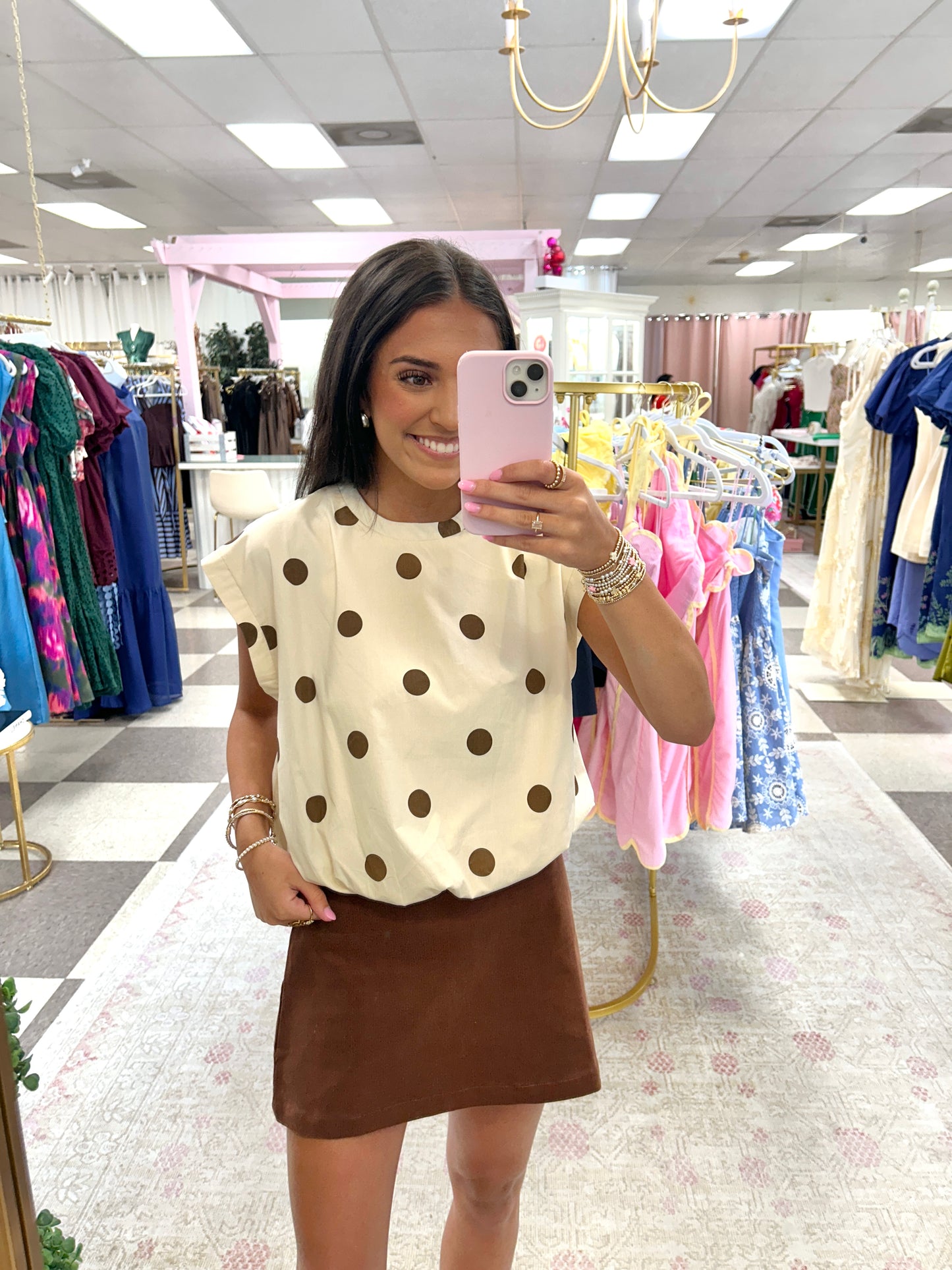 Madison Mini Skirt (Brown)