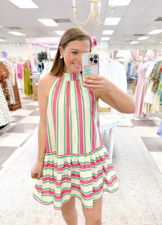 Watermelon Slice Tie at Neck Dress                                                       ccc