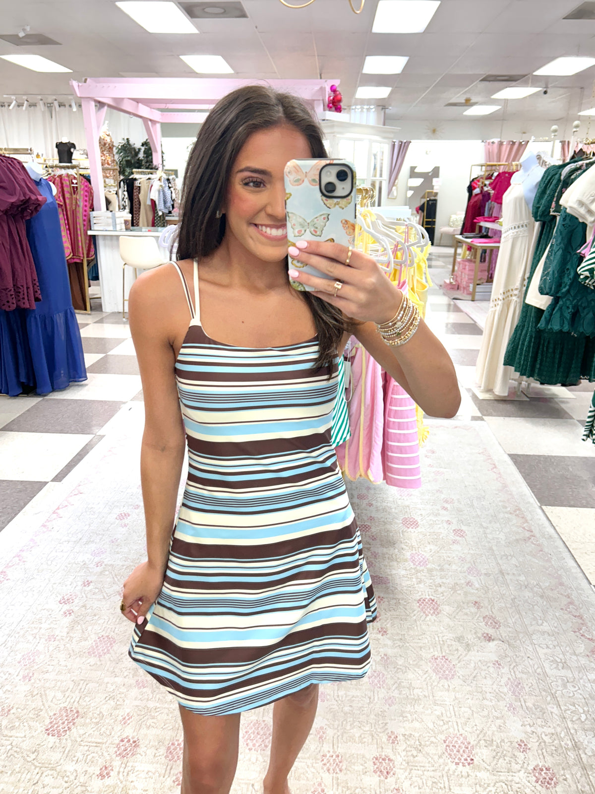 Sweet Like Chocolate Athletic Dress (Blue)