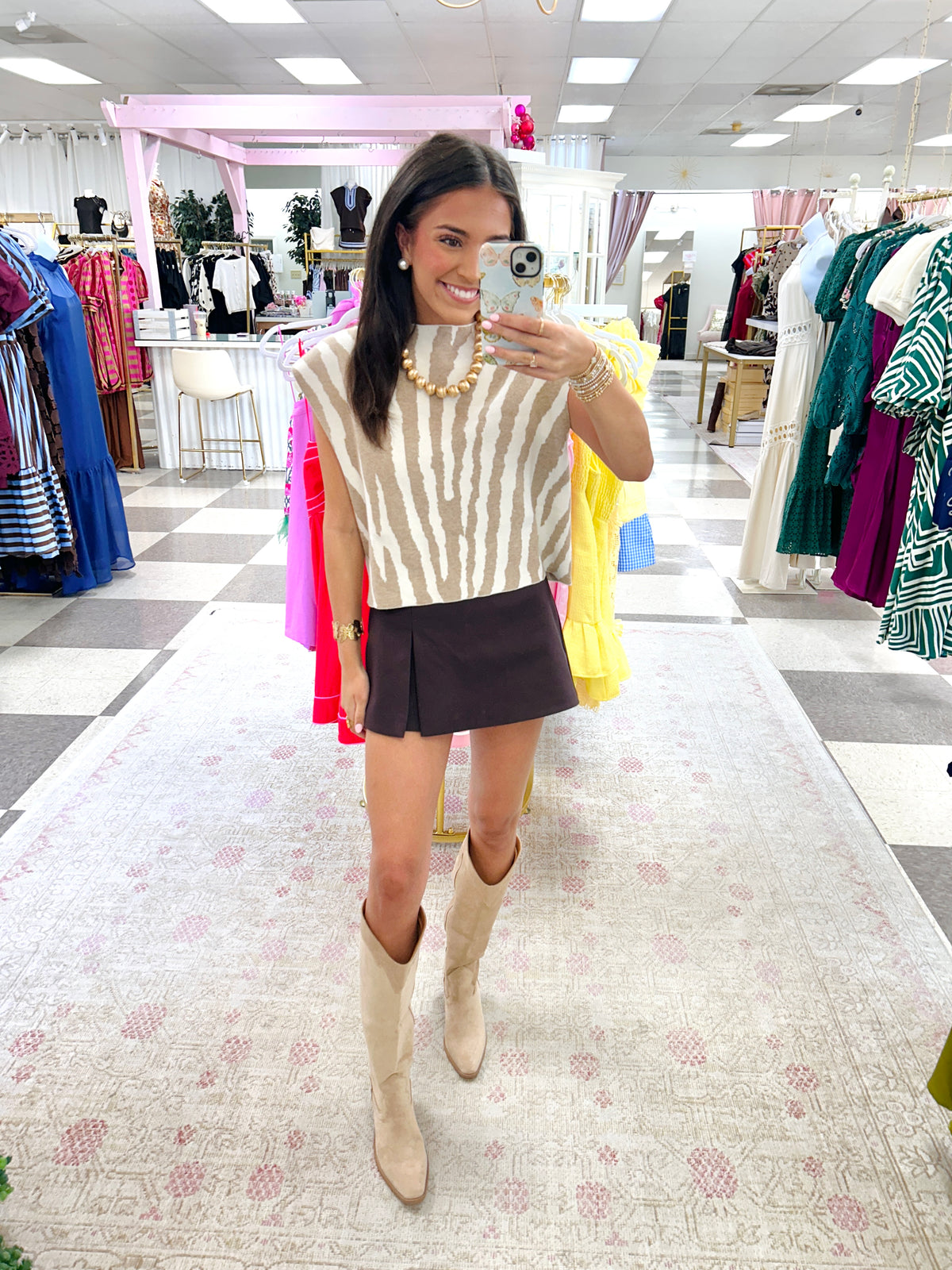 Tiger Stripes Sweater (Ivory/Tan)