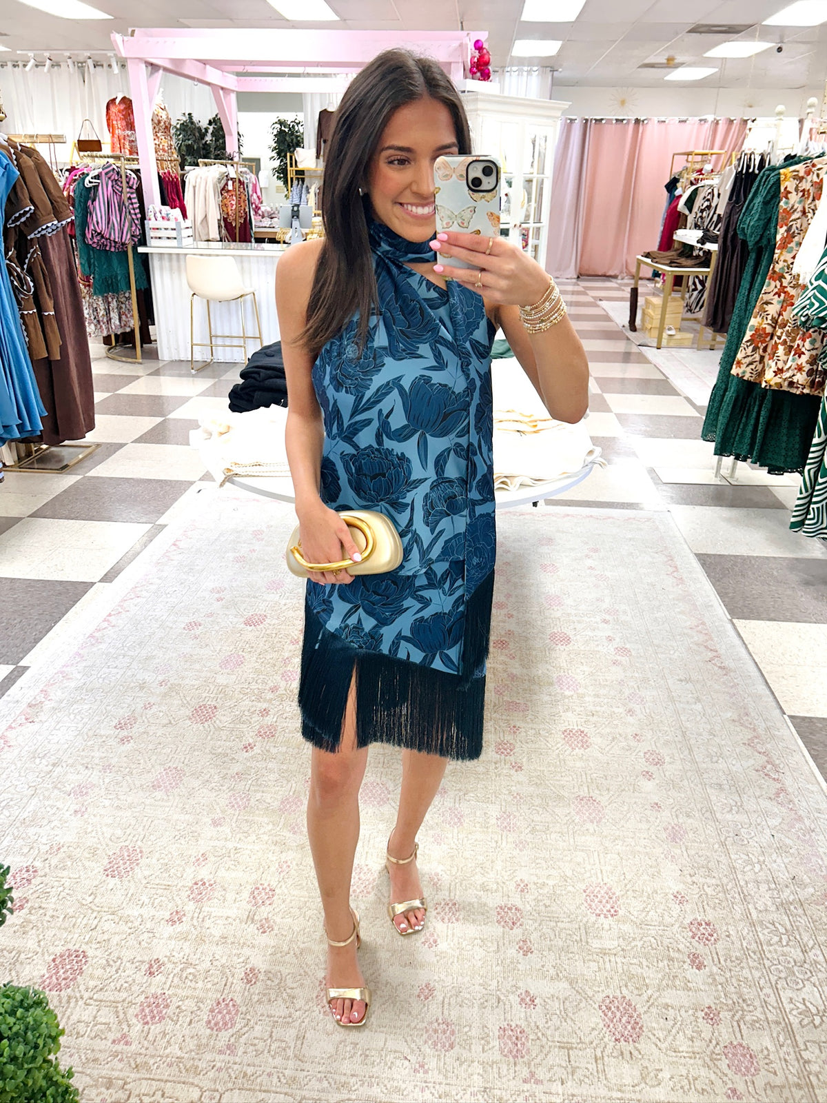 Azure Floral Top