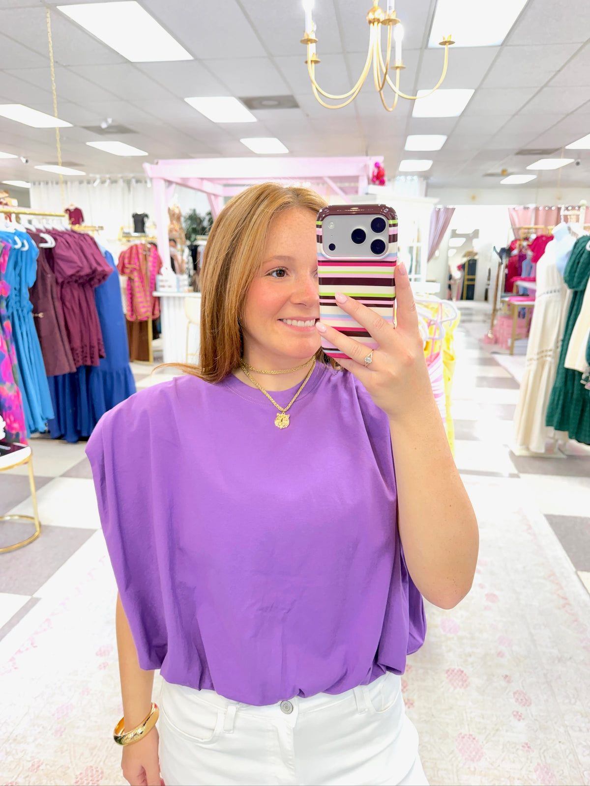 Purple Bubble Crop Top