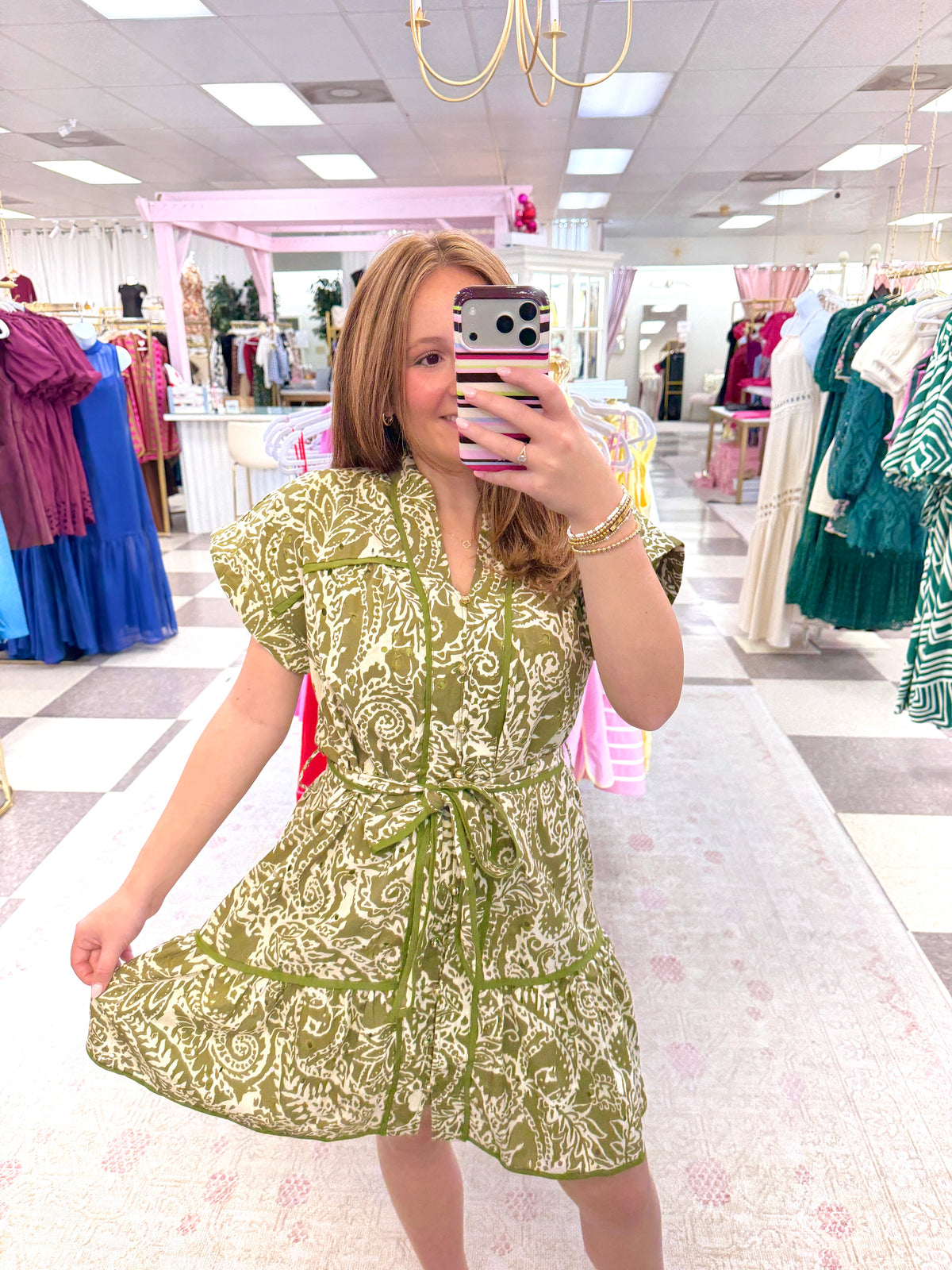 Lexington Mini Dress (Martini Olive)
