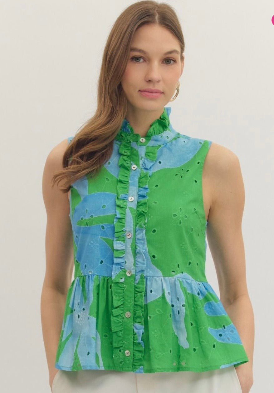 Ivy Sleeveless Peplum Top