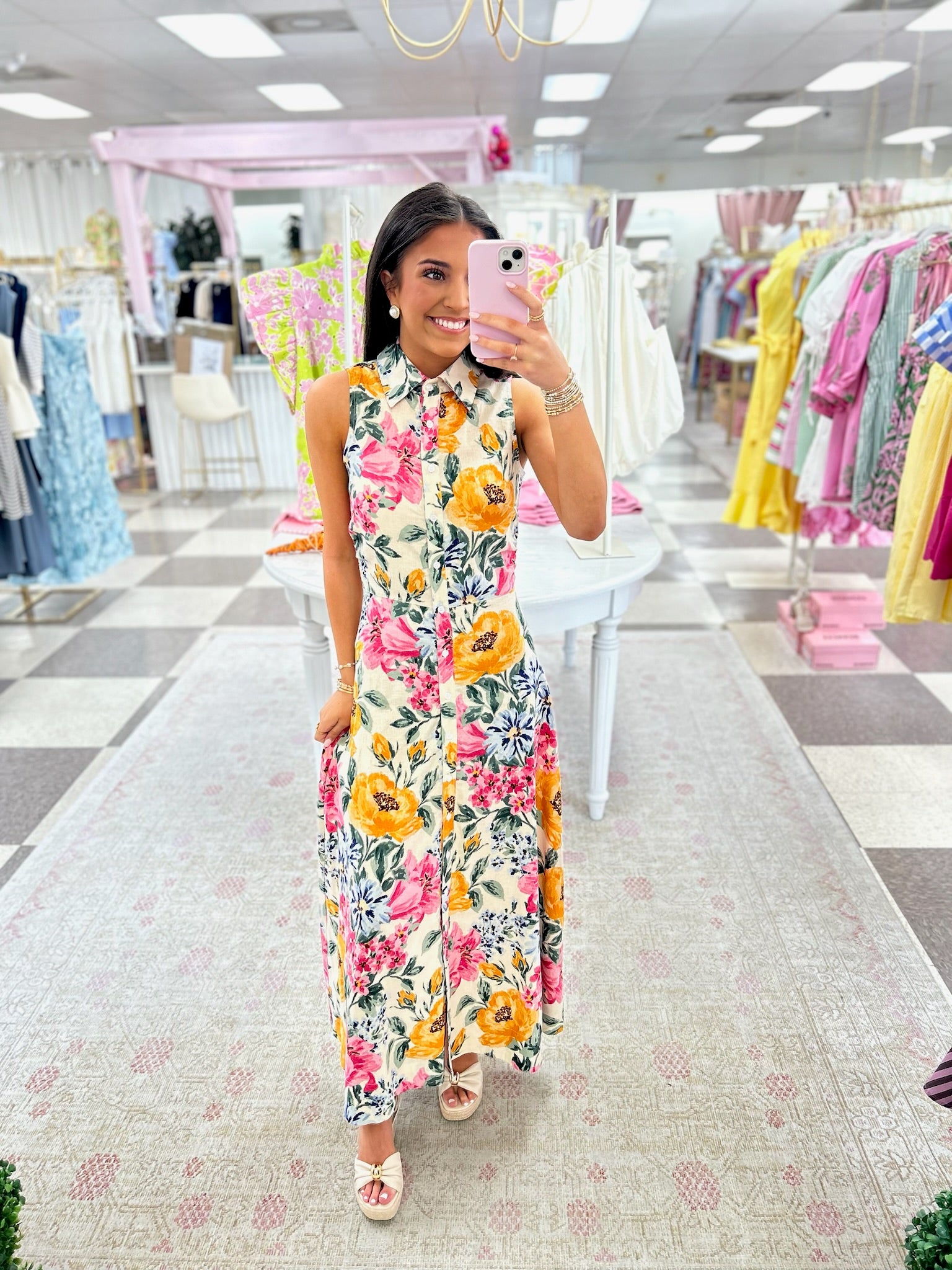 Frida Floral Button Maxi Dress – Sweet Caroline Boutique
