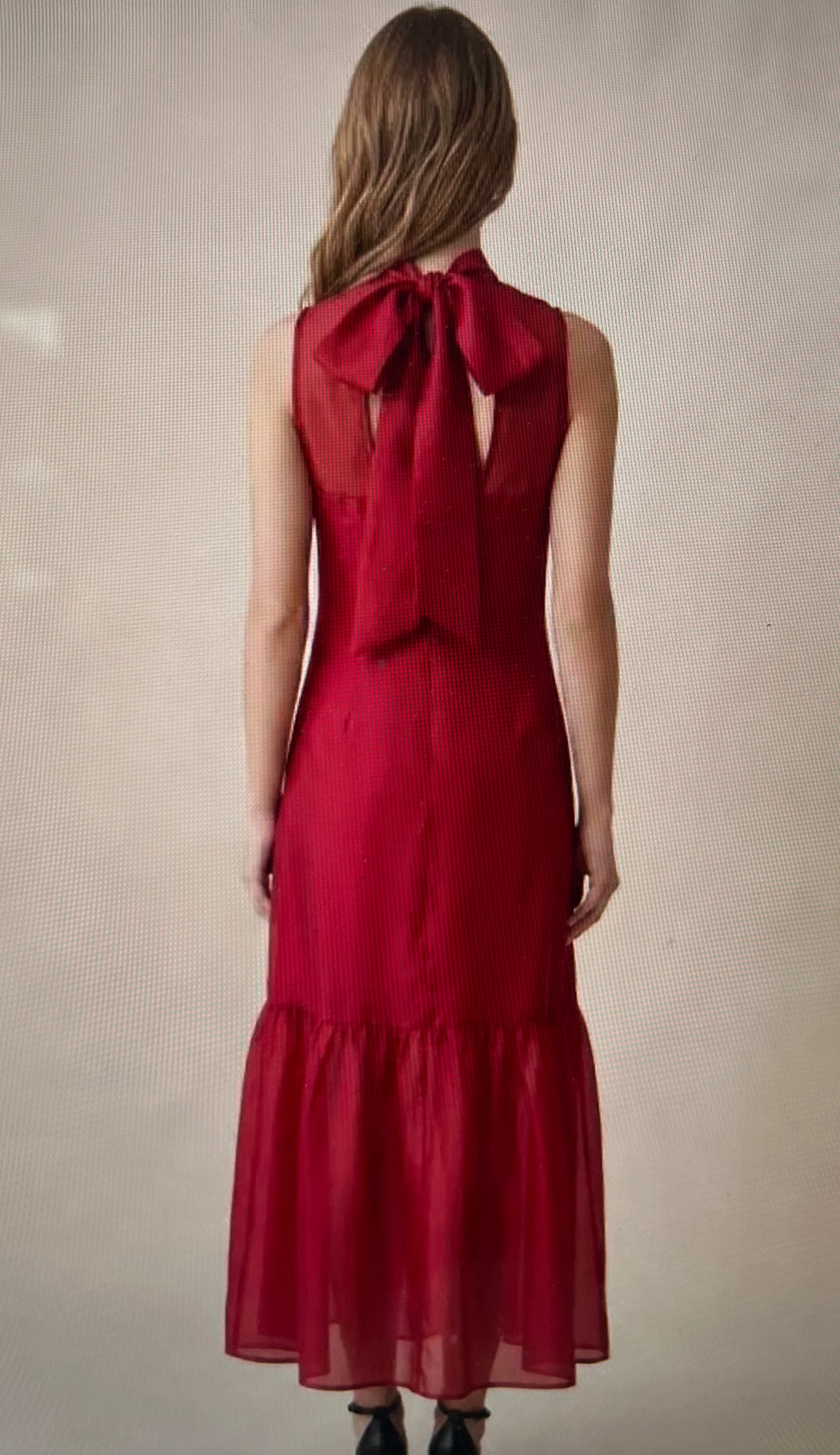 Elle Organza Formal Dress (Red)