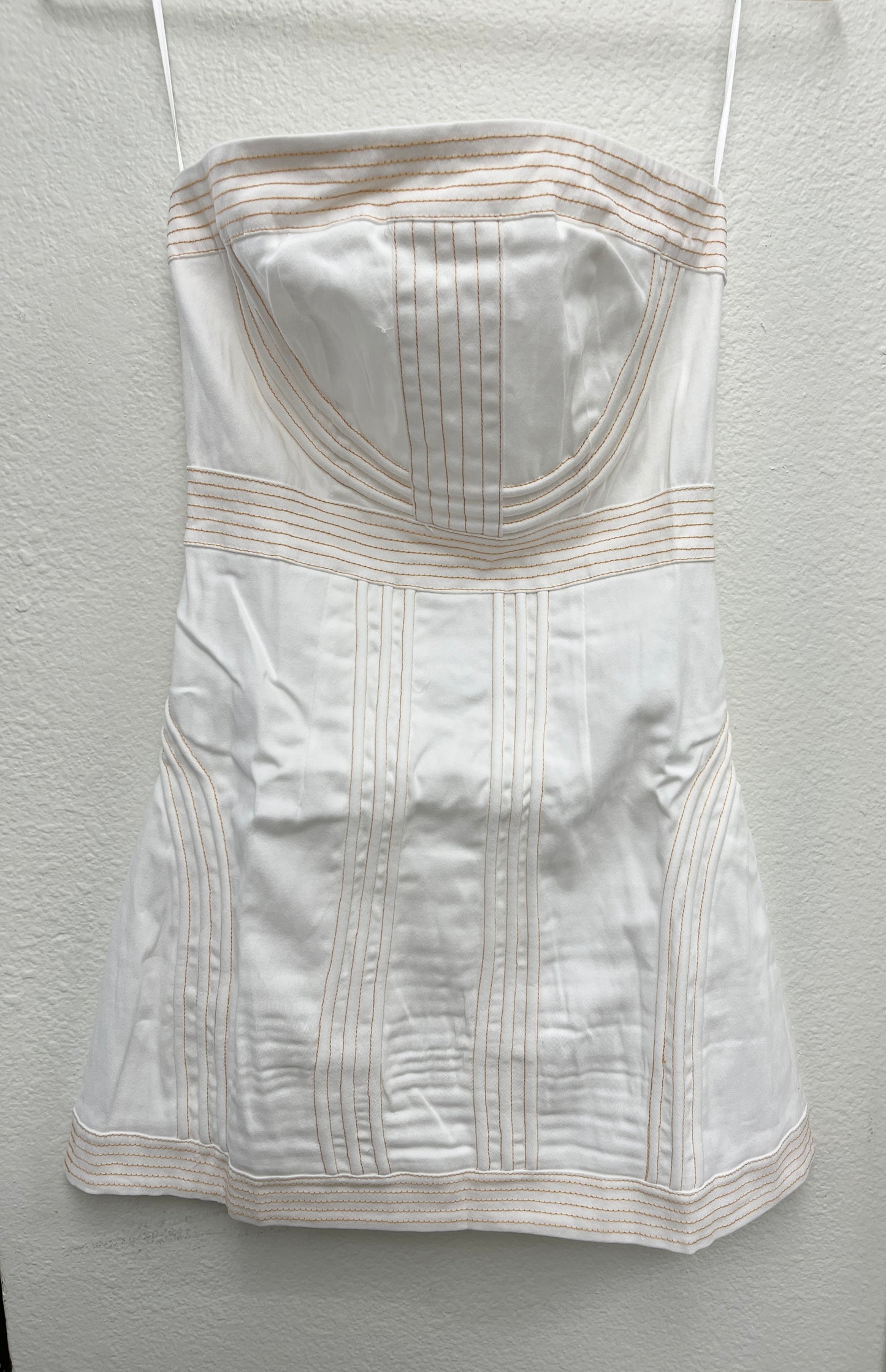 Sloane Strapless White Denim Dress