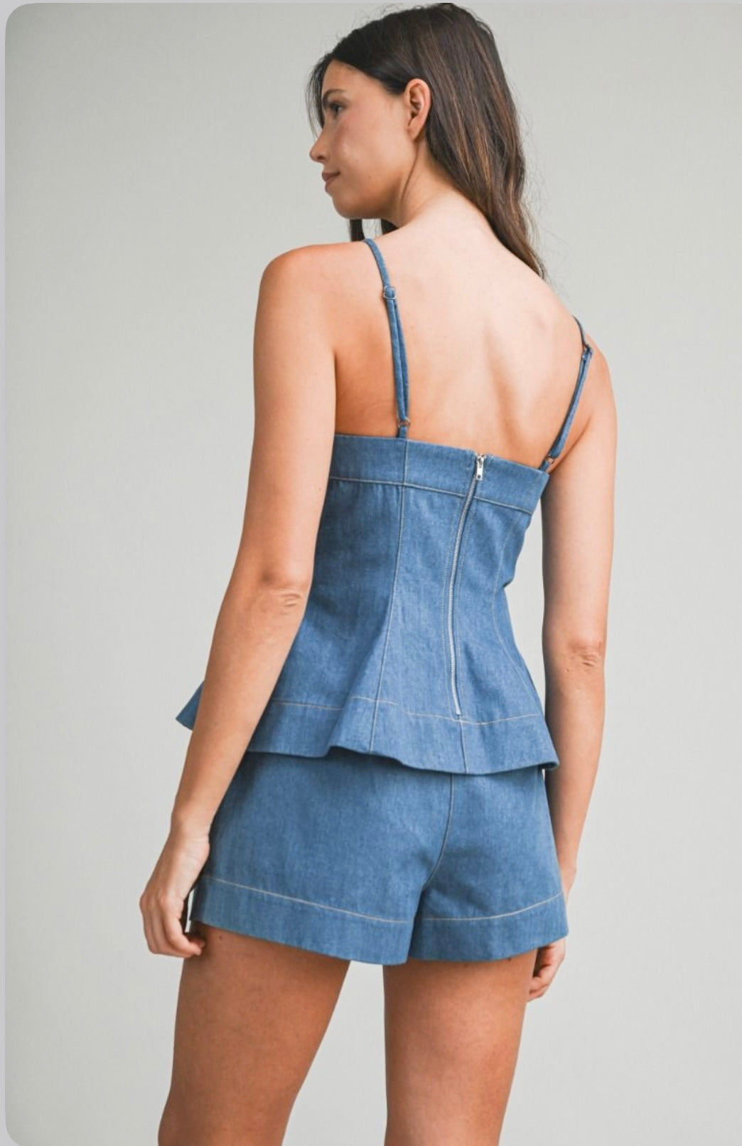 Madeline High Neck Denim Set