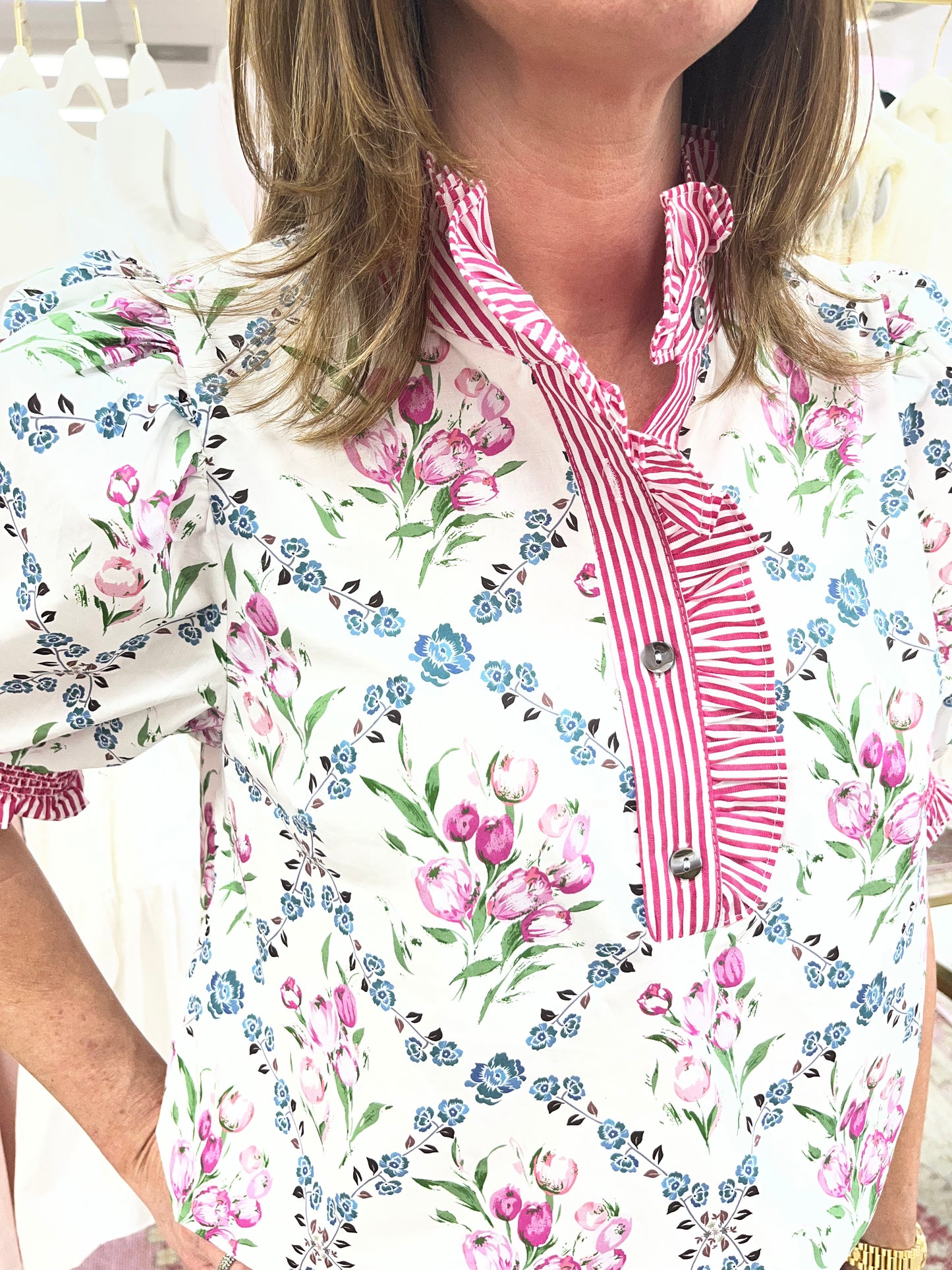 Tulips and Stripes Top