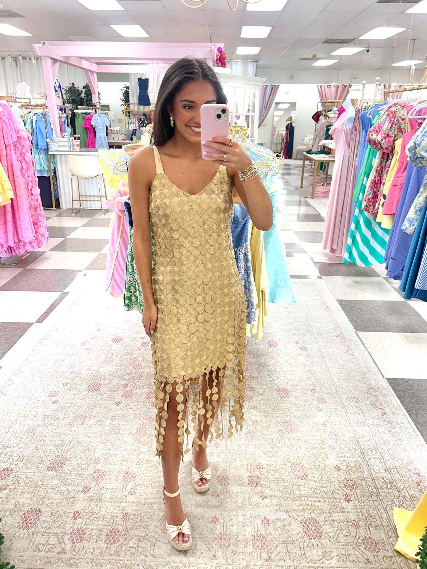 Gold Rush Midi Dress