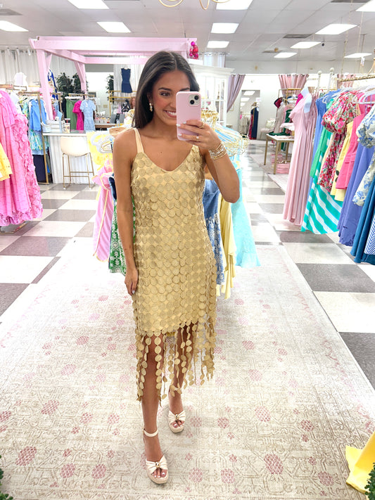 Gold Rush Midi Dress