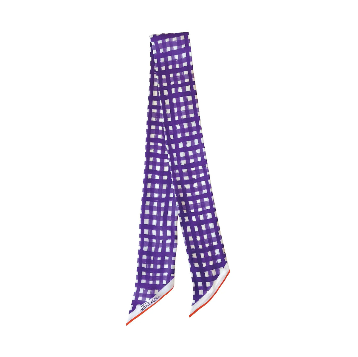 Tailgate Check Twilly in Purple & Orange